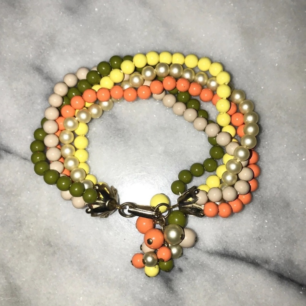 Vintage colorful multi strand Bracelet